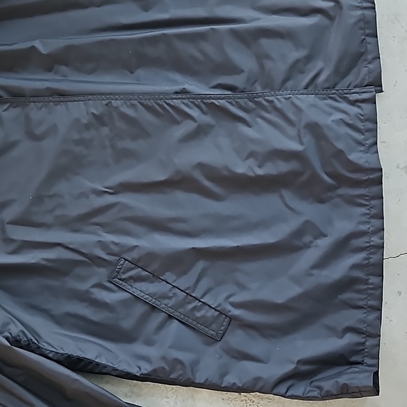 Black nylon jacket vintage open front puffy shoulders 18 XXL / XXXL. FLEETSTREET - Picture 4 of 11